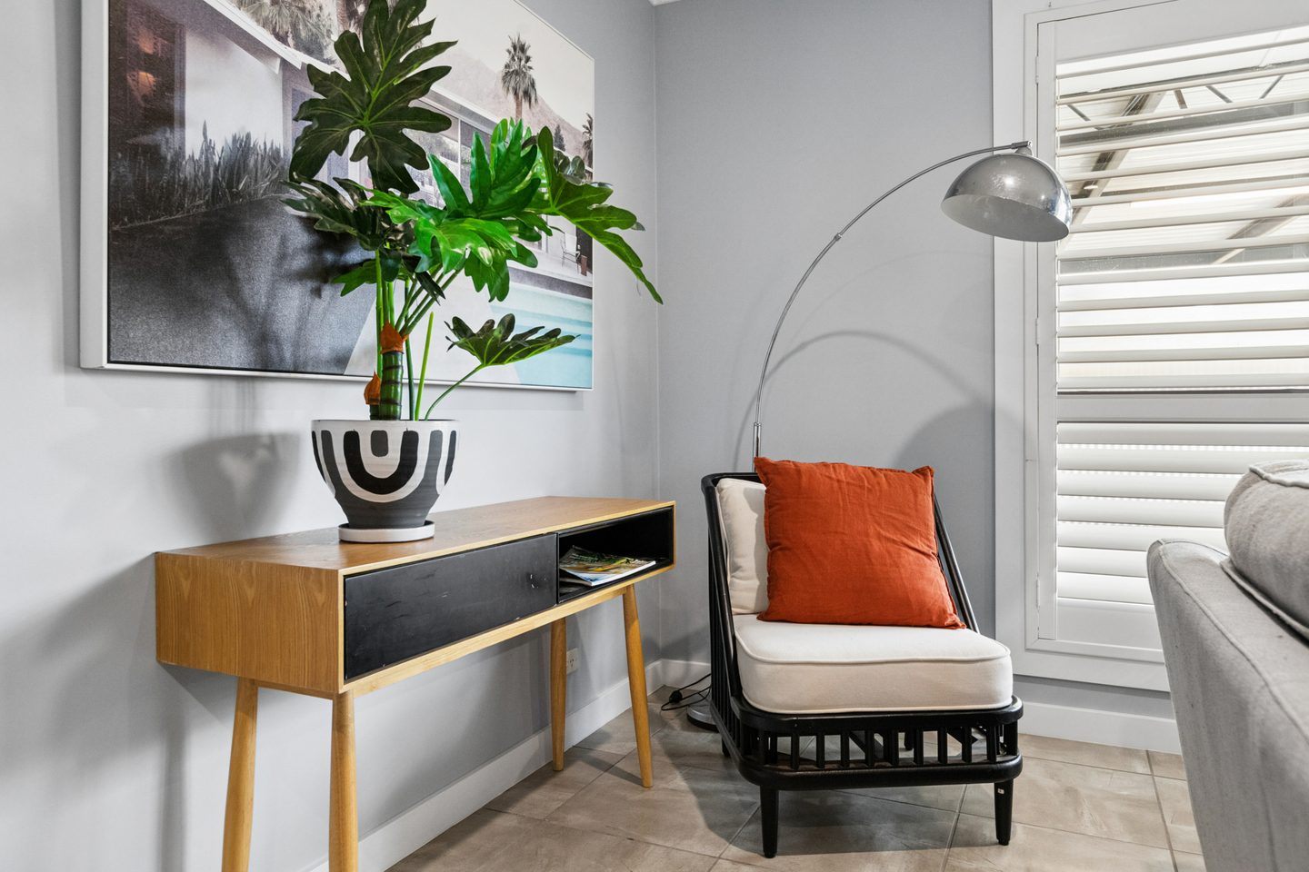 A corner of the living room
